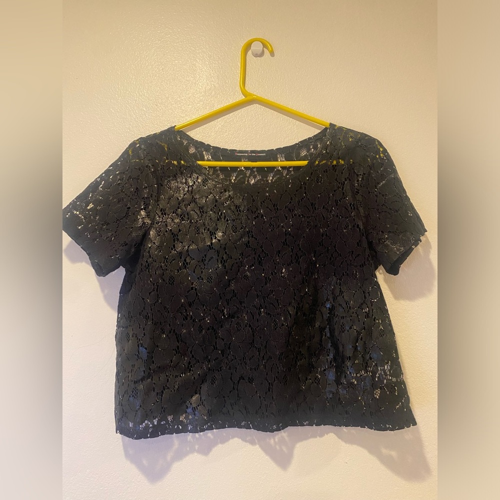 Black lace top